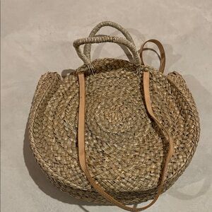 Women’s large beach bag rattan